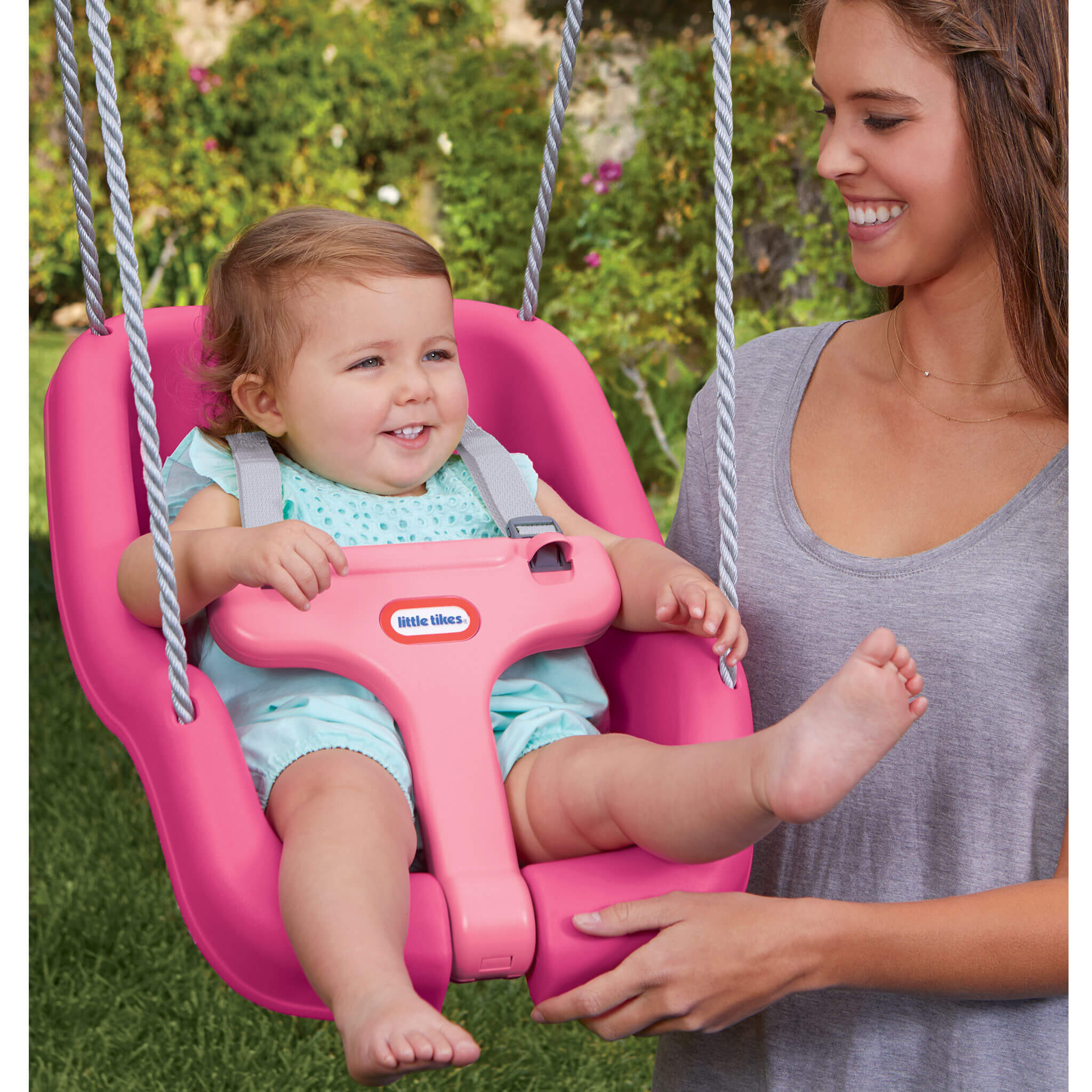 Little Tikes 2-in-1 Snug 'n Secure? Swing - Magenta - Image 3